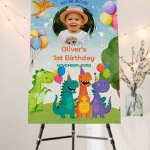 Little Dino 1st Birthday Foam Boards