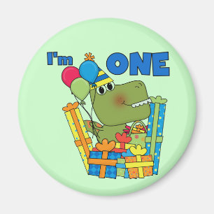Little Dino 1st Birthday T shirts and Gifts Magnet