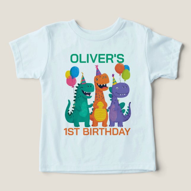 Little Dino 1st Birthday Toddler T-shirt (Design Front)