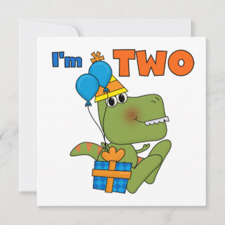 Little Dino 2nd Birthday Tshirts and Gifts Card