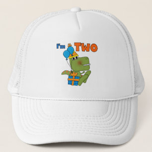 Little Dino 2nd Birthday Tshirts and Gifts Trucker Hat