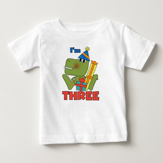 Little Dino 3rd Birthday Tshirts and Gifts (Front)