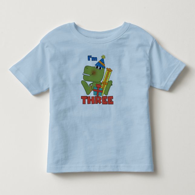 Little Dino 3rd Birthday Tshirts and Gifts (Front)