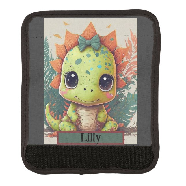 Little Dino Explorer: Roar with Confidence! Luggage Handle Wrap (Front)