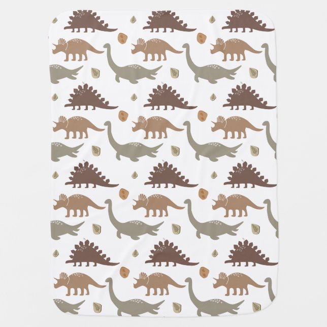 Little Dino Personlized kids Baby Blanket (Front)