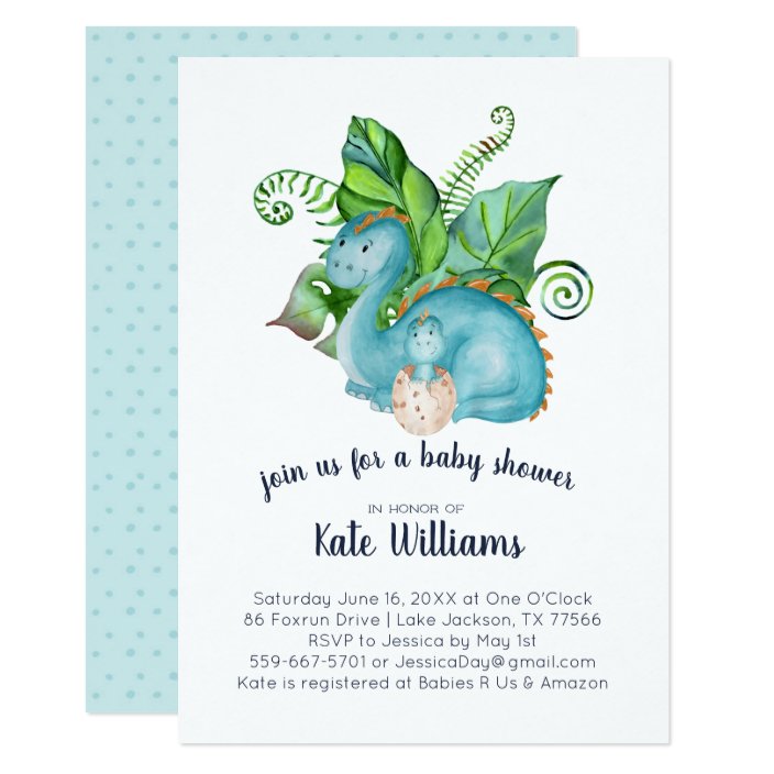 dinosaur baby shower invitations