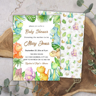 Little Dinosaur Baby Shower Invitation