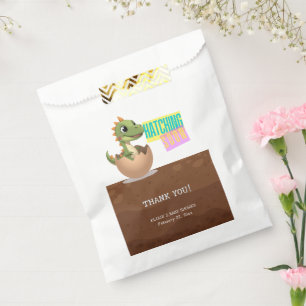 Little Dinosaur Hatching Soon Favor Bag