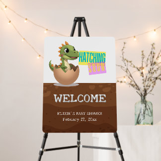 Little Dinosaur Hatching Soon Foam Board