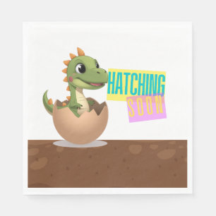 Little Dinosaur Hatching Soon Napkins