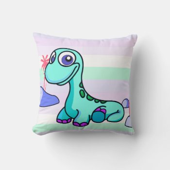 Little Dinosaur Mojo Throw Pillow by visionsoflife at Zazzle