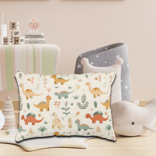Little Dinosaurs Beige Neutral Tones Accent Pillow