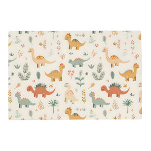 Little Dinosaurs Beige Neutral Tones Placemat