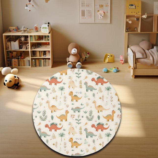 Little Dinosaurs Beige Neutral Tones Rug (Creator Uploaded)