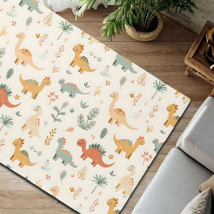 Little Dinosaurs Beige Neutral Tones Rug