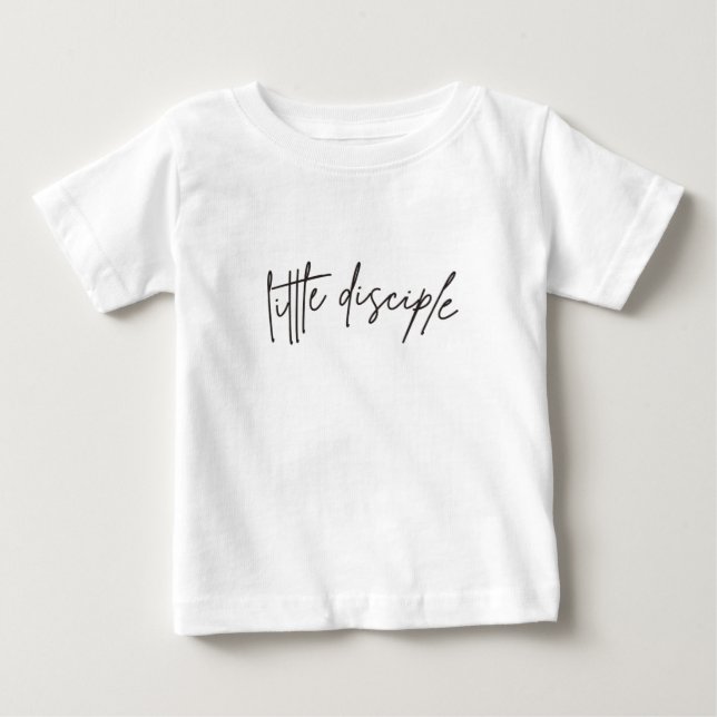 Little Disciple Minimalist White Toddler T-shirt (Front)