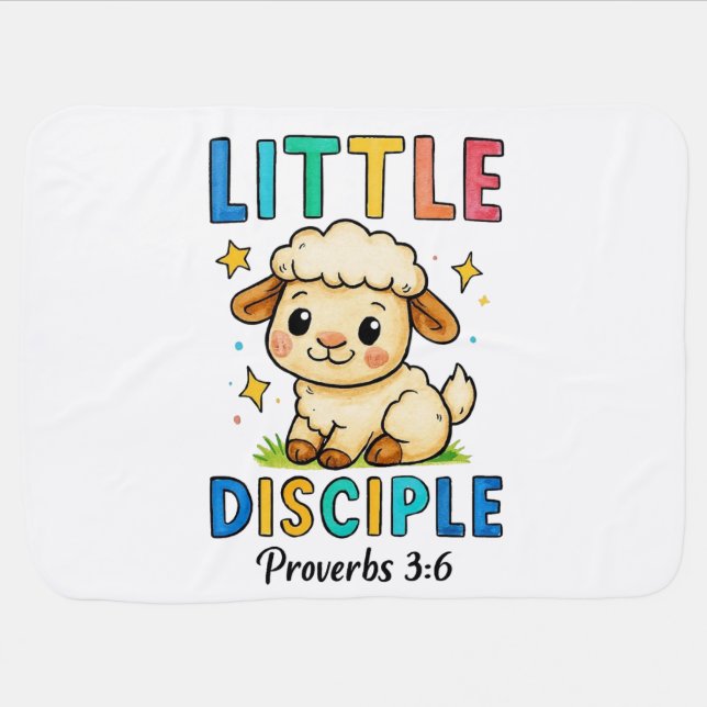 Little Disciple Proverbs 3:6 Baby Blanket (Horizontal)