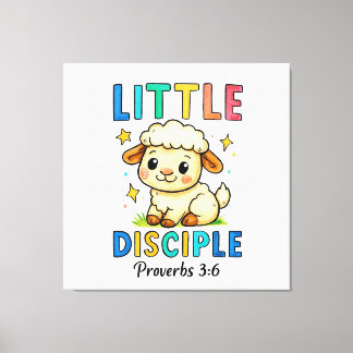 Little Disciple Proverbs 3:6 Canvas Print