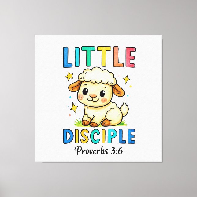 Little Disciple Proverbs 3:6 Canvas Print (Front)