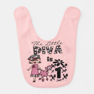 Little Diva 1st Birthday Bib