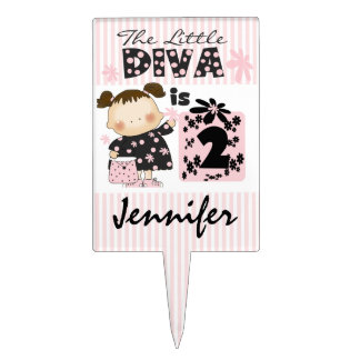 Little Diva 2nd Birthday Cake Topper