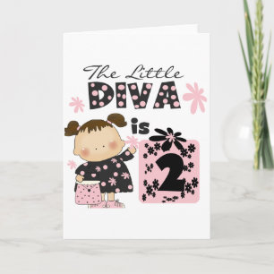 Little Diva 2nd Birthday Tshirts and Gifts Card