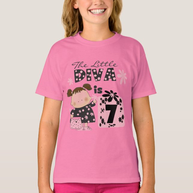 Little Diva 7th Birthday Tshirts and Gifts (Front)