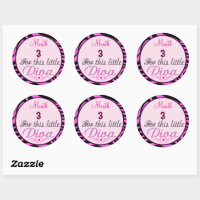 Little Diva Baby Girl Monthly Milestone Stickers