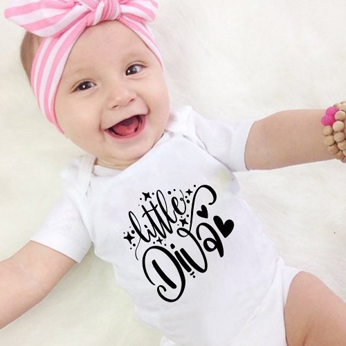 Little Diva Funny Baby Bodysuits One_Pieces