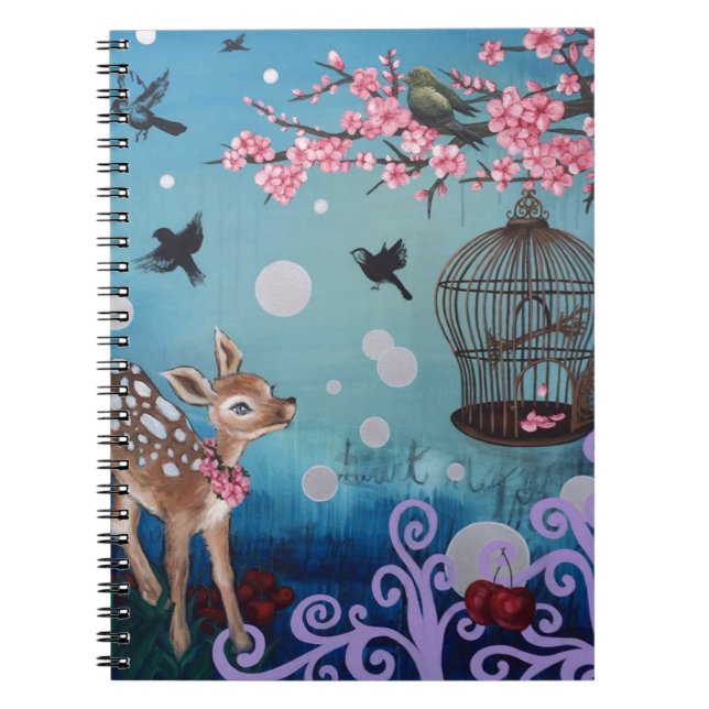 Little Doe with Cherry Blossoms Notebook (Front)