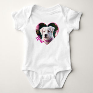 Little Dog And Rose Collection Baby Bodysuit