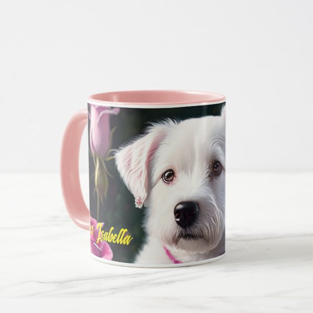 Little Dog And Rose Collection Mug (Front Left)