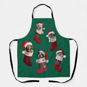 Little Dog Christmas Apron