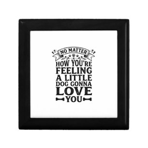 Little Dog Love You Vintage Typography Design_1 Gift Box