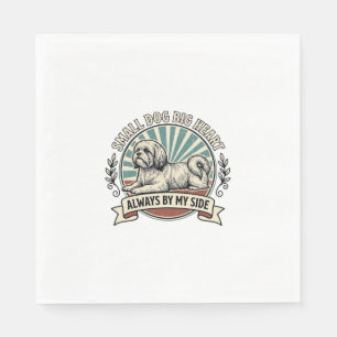 Little Dog Lover Shirt Vintage Engraved Companion Napkins