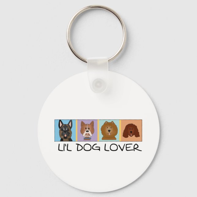 Little Dog Lover Tshirts and Gifts Keychain (Front)