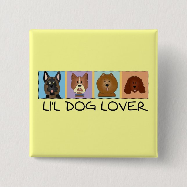 Little Dog Lover Tshirts and Gifts Pinback Button (Front)