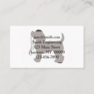 Little  dog  silhouette - Choose background color Business Card