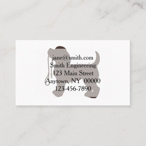 Little  dog  silhouette _ Choose background color Business Card