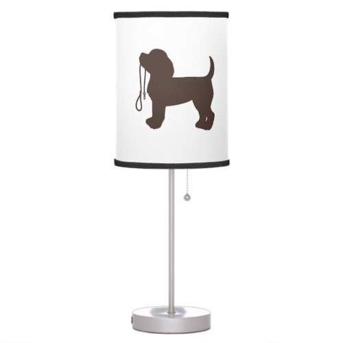 Little  dog  silhouette _ Choose background color Table Lamp
