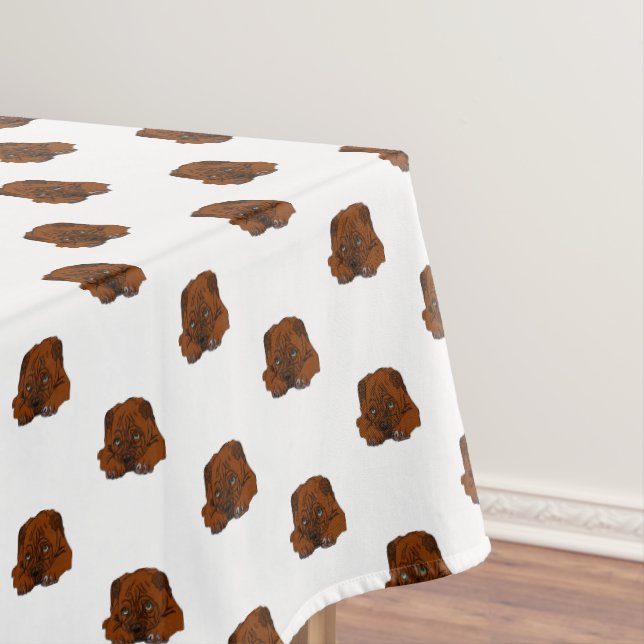 Little Dog Tablecloth - Your Colors (In Situ)