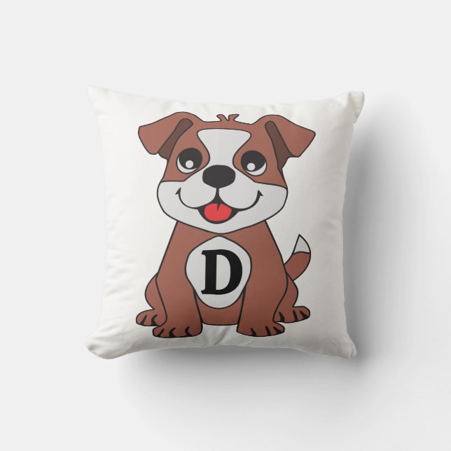 little dog throw pillow (Front)