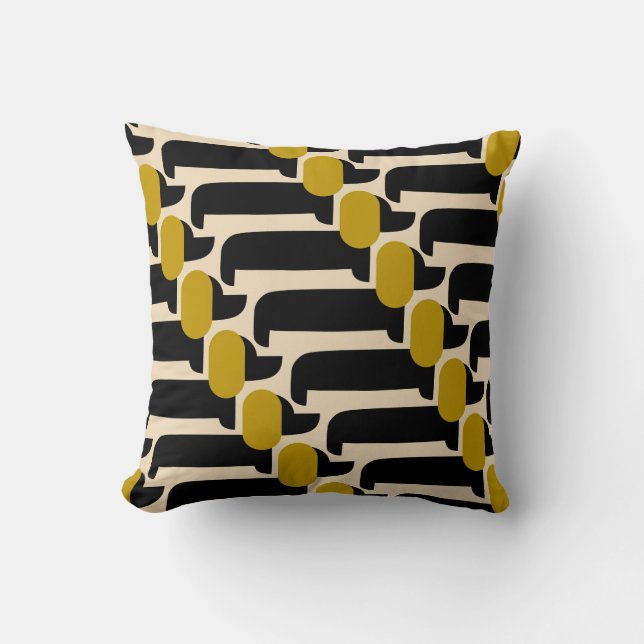 little doggies orla kiely throw pillow (Front)