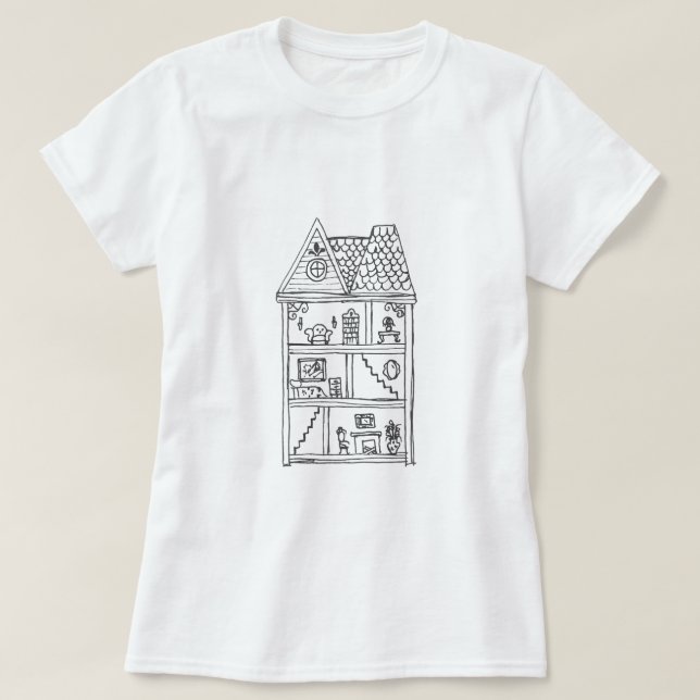 Doll house drawing - Drawing - Kids T-Shirt