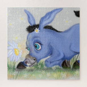 Little Donkey and Daisy - Add Your Picture /Text Jigsaw Puzzle