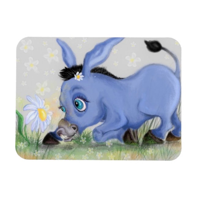 Little Donkey and Daisy - Add Your Picture / Text Magnet (Horizontal)