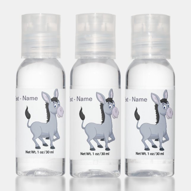 Little Donkey Funny Hand Sanitizer Custom Text (Set)