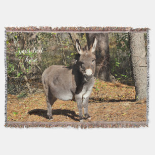 Little Donkey Throw Blanket