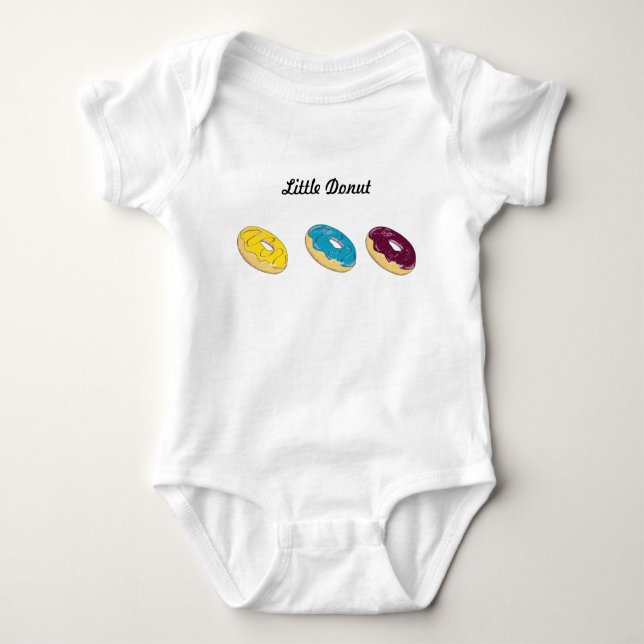 Little Donut - Baby Boy Jersey Bodysuit. Bodysuit (Front)