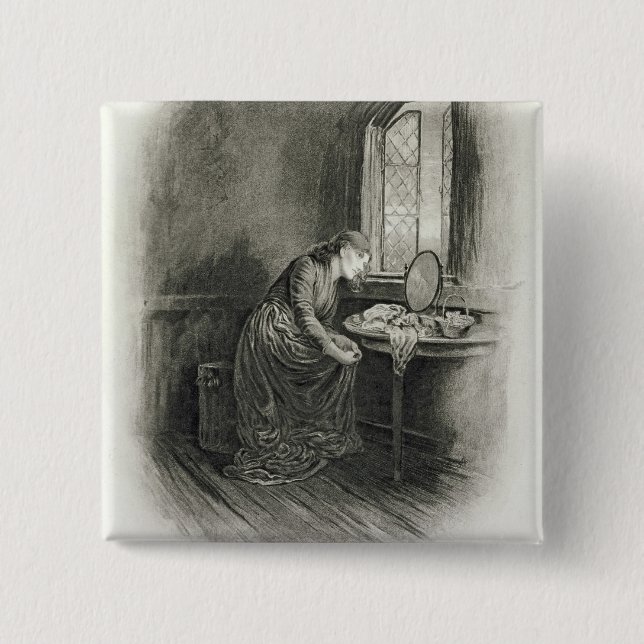 Little Dorrit, from 'Charles Dickens: A Gossip abo Pinback Button (Front)